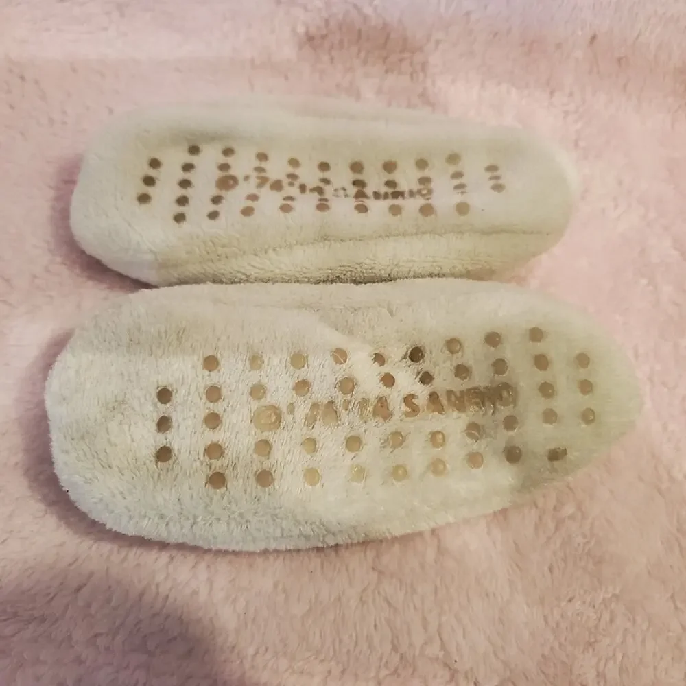 GIRLS fleece Slip on Shopkins Hello Kitty slippers 8/8.5